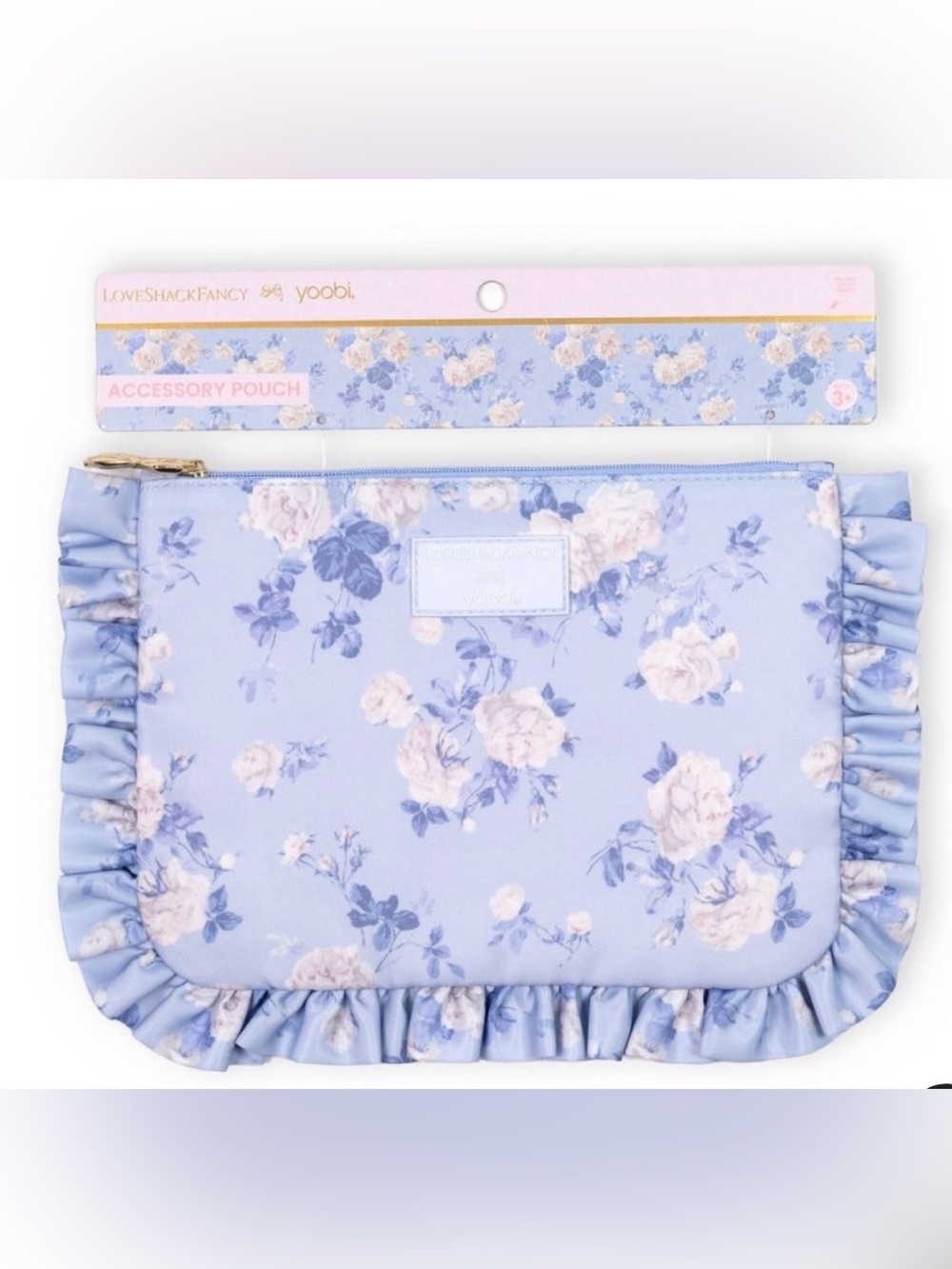 LoveShackFancy x Target Everblooming Rosettes Flat Zip Pouch with Ruffles - Picture 2 of 4
